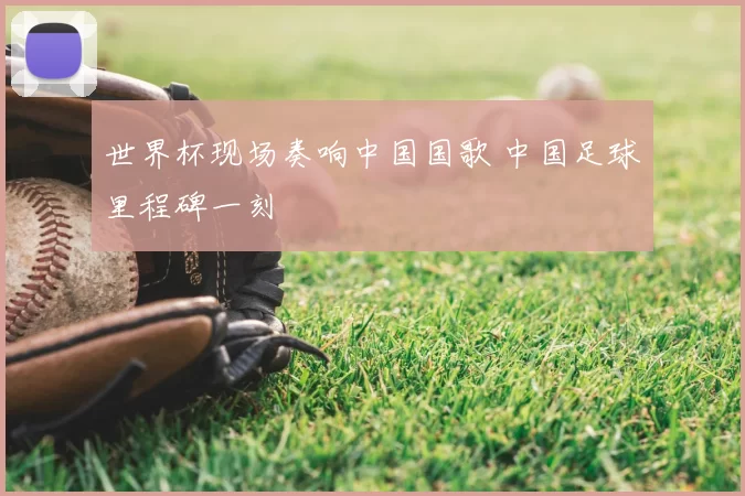 世界杯现场奏响中国国歌 中国足球里程碑一刻